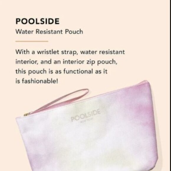 POOLSIDE New York Wet / Dry Pouch Water Resistant Tie-Dye Wristlet Bag - NWT - Picture 7 of 7